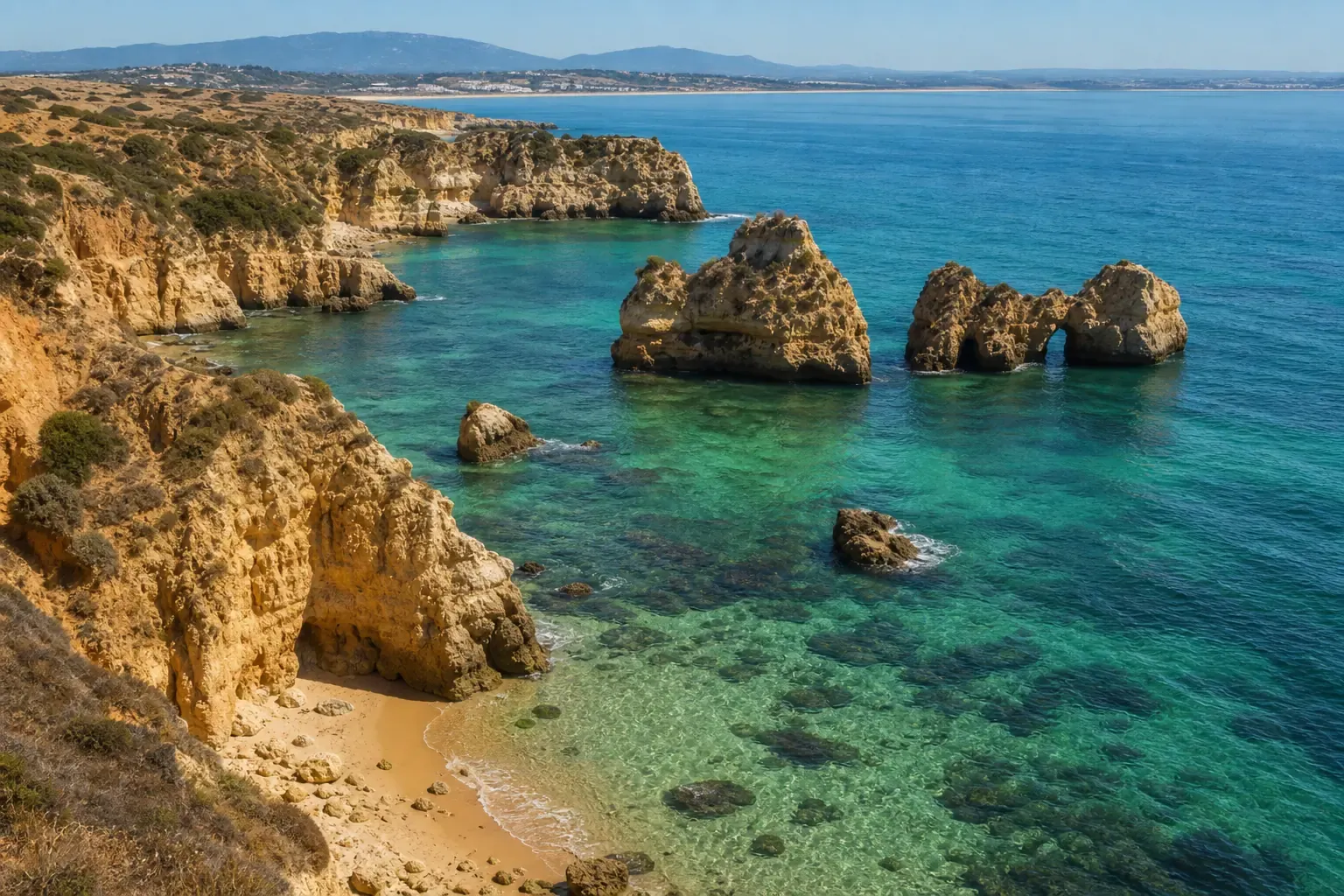Praia do Camilo und die Klippen von Lagos